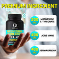 Dedicad Magnesium L-Threonate Capsules With Lions Mane Mushroom & Ashwagandha Root - 210 Capsules - 1000Mg Per Serving