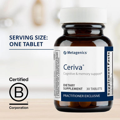 Metagenics Ceriva - Brain Health & Memory Support - Brain Focus Aid - Non-GMO & Gluten- - 30 Tablets