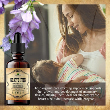 Herbalicious Goat's Rue Liquid Extract 4 fl oz - Natural Herbal Tincture with Goat's Rue Fenugreek Seeds Blessed Thistle - Alcohol Non-GMO Lactation Supplement for Increased Breast Milk
