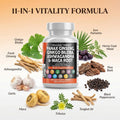Clean Nutraceuticals Panax Ginseng Ginkgo Biloba Ashwagandha Maca Root 60 Caps