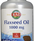 Kal 1000 Mg High Lignan Flaxseed Seed Oil, 90 Count