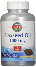 Kal 1000 Mg High Lignan Flaxseed Seed Oil, 90 Count