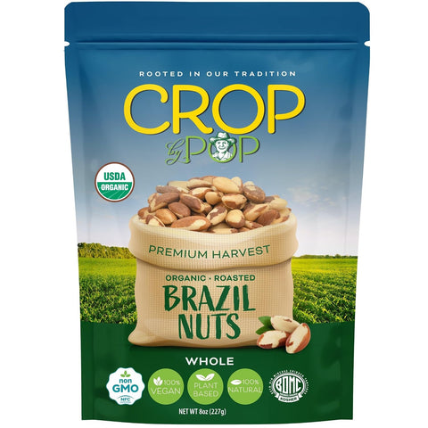NUT CRAVINGS - Brazil Nuts Roasted & Salted - No Shell, Whole (16oz - 1 LB) Packed Fresh in Resealable Bag - Healthy Protein Food Snack, Food Assortments