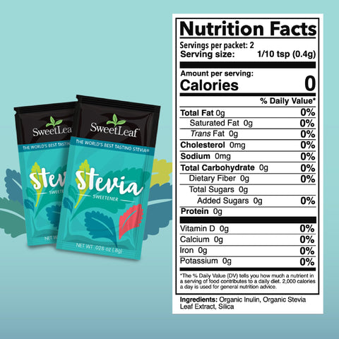 Sweetleaf Organic Stevia Powder Packets - Zero Calorie Sweetener With Stevia Leaf Extract No Artificial Sweetener Additive Sugar Free Keto Friendly Non Gmo Gluten Free - 70 Packets (Pack Of 1)