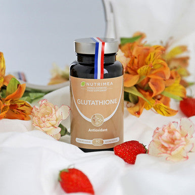 Laboratoires Nutrimea Glutathione - Reduced to 98% - Formula with Precursors Including NAC + Vitamin C - Boosts Immunity Antioxidant Anti-ageing Brighter Skin - 90 Vegan Capsules - Nutrimea - Made in France