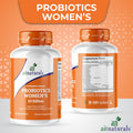 Aitnaturals Probiotics Women's-50 Billion (30 Capsules) | 15 Probiotics + Organic Prebiotic Fiber Promotes Digestive Wellness Support Immune System Bloating Bowel Movement Vaginal & Urinary Health