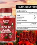 Folic Acid Gummies 400Mcg - Essential Prenatal & Pregnancy Gummy For Women, Moms & Baby To Be - 60 Raspberry Flavored Folate Gummy Vitamins - Made In The Usa