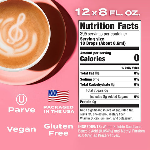 Sweet'N Low Zero Calorie, No Added Flavors or erythritol, 8-Ounce Bottle (Pack of 12)