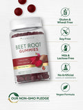 Carlyle Beet Root Gummies | 60 Count | Vegan Strawberry Flavored Chewable Supplement | Non-GMO Gluten