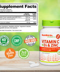 NutriBiotic Ã¢â‚¬â€œ Vitamin C + Vitamin D3 & Zinc 100 Capsules