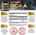 Nature'S Nutrition BCAA Powder 4g BCAAs 2:1:1 1g Glutamine B6 - Pre Workout Drink Energy Boost & Post Workout Muscle Recovery Amino Acids Supplement for Men & Women - Keto Sugar Watermelon Flavor - 45 Servings