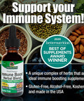 Nature'S Answer Alcohol- Immune Boost 1-Fluid Ounce | Natural Immune Support | Gluten- | Kosher | Single Count
