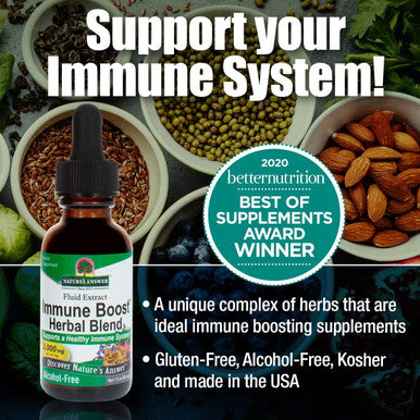 Nature'S Answer Alcohol- Immune Boost 1-Fluid Ounce | Natural Immune Support | Gluten- | Kosher | Single Count