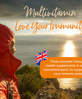 Healthspan Love Your Immunity Multivitamin | 28 Day Supply | Support Immune Health | Vegan Vitamin D3 | Elderberry Complex | Probiotic | Added Vitamin C & Zinc | Vegan