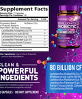 Built Nature 80 Billion Cfu Probiotic - Daily Digestive Gut Health Supplement For Men & Women - Lactobacillus Acidophilus, Bifidobacterium & Prebiotics - Non-Gmo, Gluten & Dairy Free, Shelf-Stable - 60 Capsules