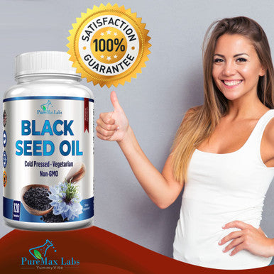 YUMMYVITE Cold Pressed Black Seed Oil - 120 Capsules, Premium Nigella Sativa Pure Black Cumin Seed Oil With Vitamin E, For Hair, Skin & Immune Health - Non-Gmo 120 Capsules