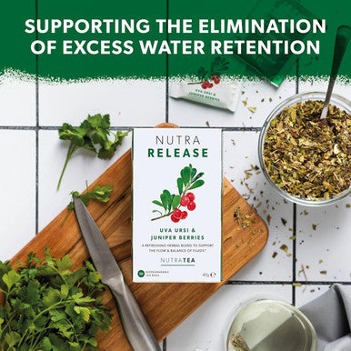 Nutra Tea NUTRARELEASE - Kidney Tea | Bloated Stomach Tea Includes Uva Ursi Dandelion & Nettle - Assist With Water Retention & Digestion - 20 Enveloped Tea Bags - by - Herbal Tea