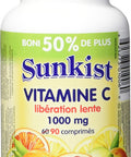 Sunkist Vitamin C, Timed Release, Tablet, 1000 mg, 90 Count