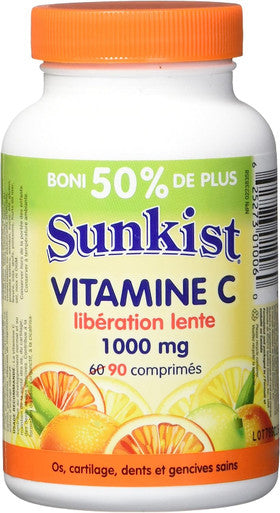 Sunkist Vitamin C, Timed Release, Tablet, 1000 mg, 90 Count