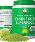 Peak Performance Organic Greens Superfood Powder. Best Tasting Super Greens Powder With 25+ Organic Ingredients For Max Energy