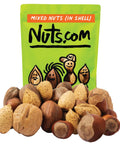 Nuts.com Mixed Nuts in Shell, No Brazil Nuts - 3 lb Bag, Natural, Includes Walnuts, Hazelnuts, Pecans, Almonds - Healthy Snack Sampler for Squirrels