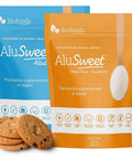 Alusweet 2-Pack Kit Includes (1) Allulose Zero Calorie Sweetener & (1) Allulose Monk Fruit & Erythritol Sweetener - 24 oz - 1:1 Sugar Substitute, Keto-Friendly, Organic, Plant-Based Substitute