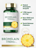 Carlyle Bromelain 1700 mg | 90 Capsules | Pineapple Enzyme Supplement | Non-GMO and Gluten