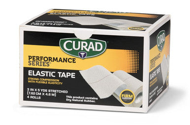 Curad Performance Series Elastic Adhesive Tape 3" x 5 yd. Box of 4
