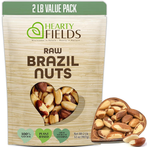 NUT CRAVINGS - Raw Brazil Nuts, Unsalted, No Shell, Whole, (16oz - 1 LB) Packed Fresh in Resealable Bag - Kosher Healthy Snack, Food Assortments