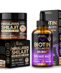 NUTRAHARMONY Liquid Biotin Collagen Drops & Himalayan Shilajit