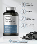 Diosmin and Hesperidin | 1200 mg | 180 Capsules | Non-GMO and Gluten Free Supplement | by Horbaach