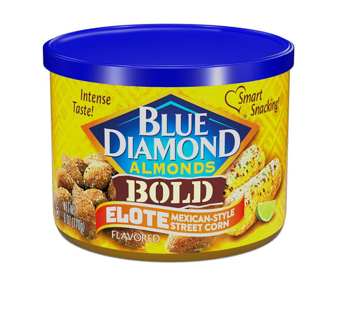 Blue Diamond Almonds, Classic Blueberry Flavored Sweet Snack Nuts, Non-GMO, Kosher, and No Gluten Ingredients or Artificial Flavors, Great size for On-the-go, Lunch, Adults and Kids, 6oz Can