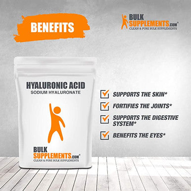 BulkSupplements.com Hyaluronic Acid (Sodium Hyaluronate) - Anti Aging Supplement - Pure Hyaluronic Acid - Ceramides Supplement (100 Grams - 3.5 oz)