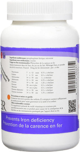 Pure-l? Natural Easy Vitamins & Minerals Iron - Organic Iron energy health supplement formula - Gentle, Mixes clear, No Constipation, No Stomach Upset, NO taste, NO texture, NEVER Thickens.
