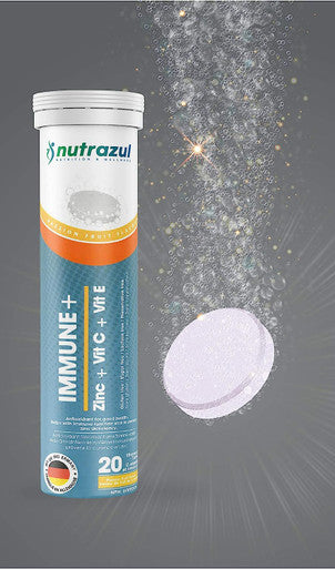 Nutrazul Immune+ Effervescent Tablets- Passion Fruit 20 s | 20 Days Supply | Gluten Free, Lactose Free, Sugar Free & Preservative Free | Maintains Immune Function