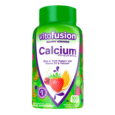 Viactiv Calcium Chews and vitafusion Calcium Gummy Vitamins Calcium Supplements for Bone and Teeth Support 60 Count 100 Count