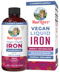 MaryRuth's Liquid Iron Iron Supplement for Women Men and Kids Red Blood Cell Formation Oxygen Support Energy Metabolism Ages 4 and Up Sugar Free Vegan NonGMO Gluten Free 15.22 Fl Oz