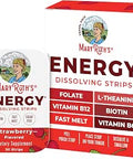 Energy Dissolving Strips By MaryruthS Biotin Vitamin B12 Vitamin B6 B Vitamin Complex Support Energy Levels L Theanine Sugar Strawberry Flavor Vegan Gluten 30 Count