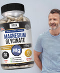Kaya Naturals Magnesium Glycinate 183mg per Caps Chelated for Maximum Absorption NonGMO NO Gluten Dairy and Soy Supports Muscle and Heart Health 30 Count