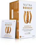Nutra Tea NUTRABOOST - Energy Tea | Focus Tea Includes Astragalus Ashwagandha & Gotu Kola - Naturally Caffeine- and Sugar- - 20 Enveloped Tea Bags - by - Herbal Tea