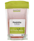 Banyan Botanicals Manjistha Powder, 1/2 Pound - Usda Organic - Rubia Cordifolia - Cleanses The Blood & Lymph - Ayurveda