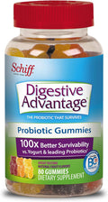 Schiff Digestive Advantage Probiotic Gummies - Survives Better than 50 Billion - 80 count