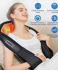 Aerlang Shiatsu Back And Neck Massager, Back Massager Deep Tissue Kneading Massager Neck And Shoulder Massager With Heat, Electric 4D Massage Pillow Fathers Day Dad Gifts From Daughter(Not Cordless)