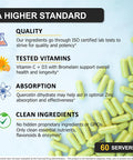 Zinc Quercetin 500Mg With Vitamin C Vitamin D3 Bromelain Immune Support High Potency Quercetin Zinc Supplement Zqv By Spartis (Pack Of 1 Bottle At 120-Caps)