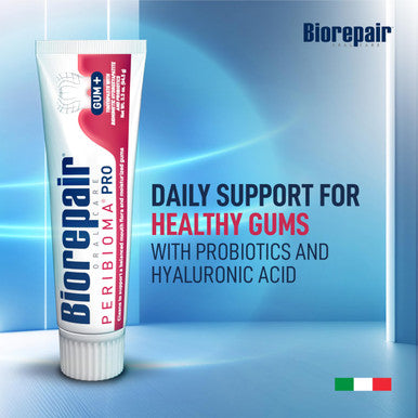 Biorepair Peribioma Pro - Hydroxyapatite Toothpaste For Daily Use Fluoride Toothpaste For Healthy Mouth & Gums Helps Prevents Plaque Formation Oral Care Adults & Kids Made In Italy 3.39 Oz