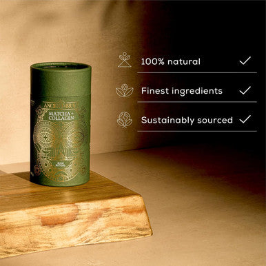 Ancient + Brave Matcha + Collagen 150G Pouch - Lion'S Mane Mushroom Powder For Mental Clarity - Hydrolysed Collagen Peptides - For Skin, Hair & Nails - Organic Matcha Tea, Mct Oil, Moringa & Cinnamon
