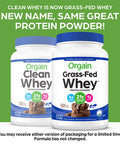 Orgain Grass Fed Whey Protein Powder Creamy Chocolate Fudge 21g of Protein Low Net Carbs Gluten Soy No Sugar Added Kosher NonGMO 1.82 Lb Packaging May Vary