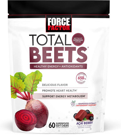 Force Factor Total Beets Soft Chews 60 Chews & Better Turmeric Joint Support Supplement 60 Soft Chews
