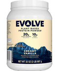 Evolve Plant Based Protein Powder, Vanilla Bean, 20G Vegan Protein, Dairy , No Artificial Flavors, Non-Gmo, 10G Fiber, Exclusive, 2 Pound (Packaging May Vary)