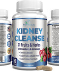 YUMMYVITE Herbal Kidney Cleanse With Cranberry Extract, Astralagus - 21 Fruits & Herbs - Detox & Cleanse Urinary Tract & Bladder Health, Kidney Support, 60 Vegan Capsules